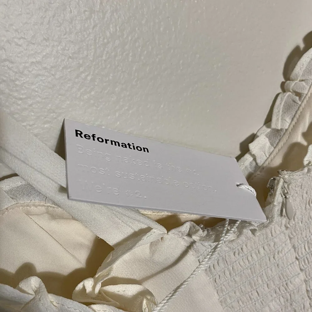 🥳🥳SALE🥳🥳Reformation Christine Dress in Ivory - Picture 12 of 12
